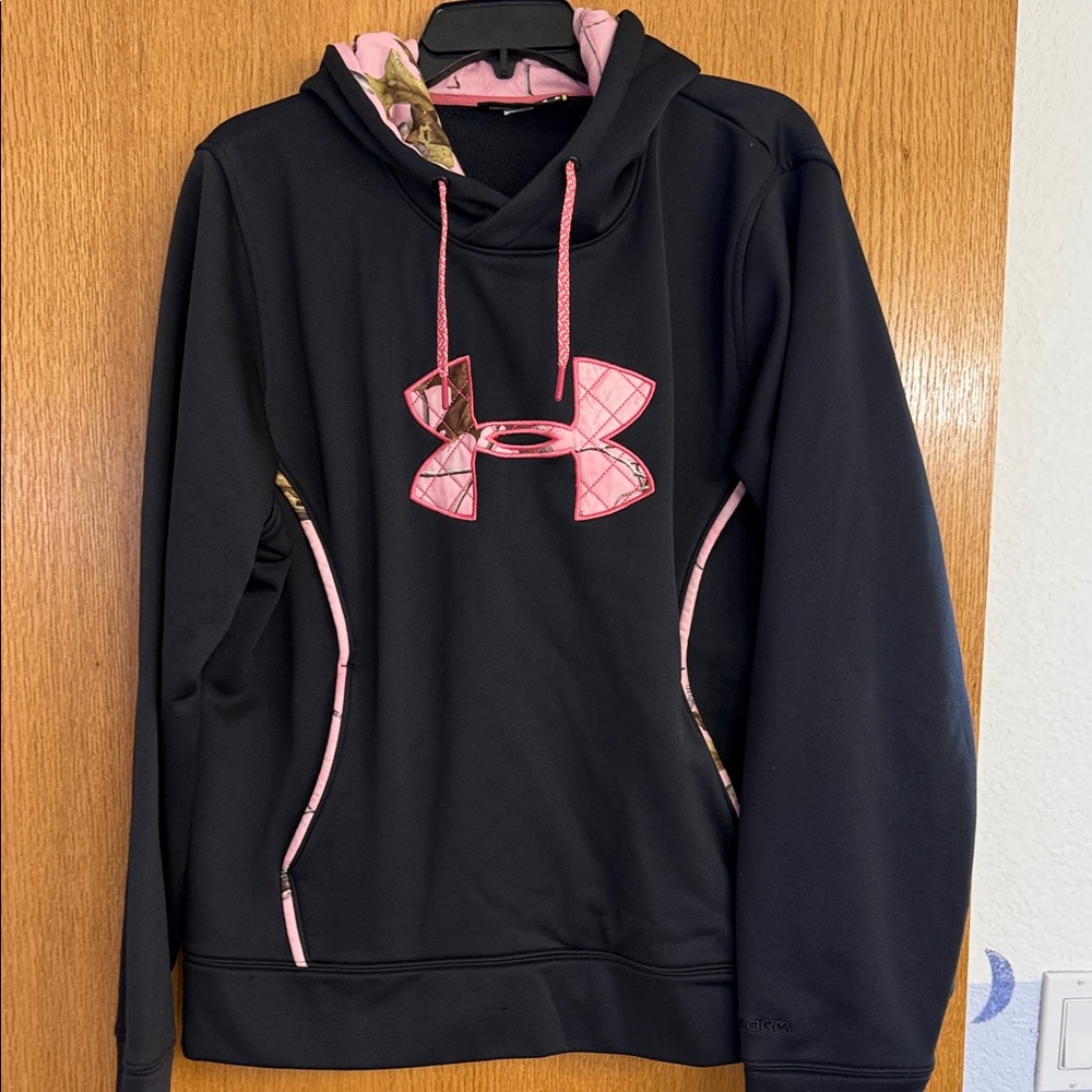 Under Armour Black Hoodie with Pink Accents